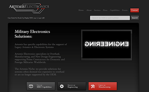 Artemis Electronics Website thumbnail
